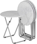 TV Trays Table Set of 4 Round Portable Folding TV Tray Table TV Dinner Tray by Fleecy+day