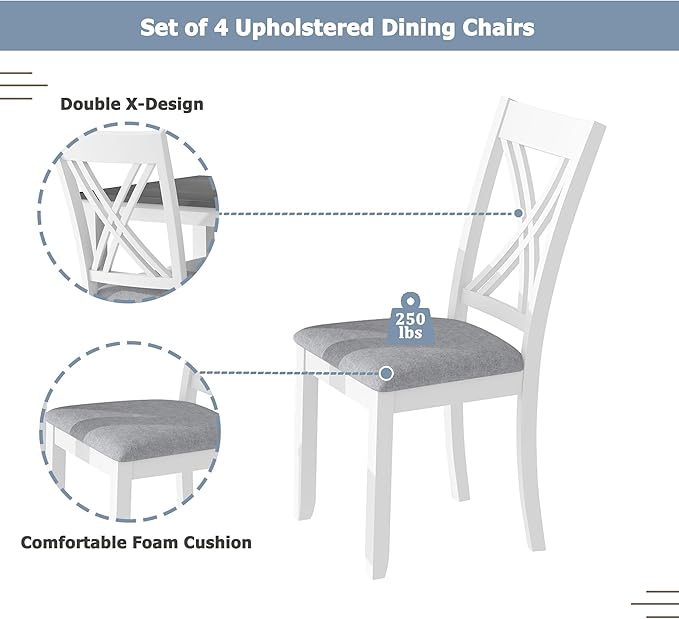 Ball & Cast Dining Table Set for 4 - Image 4