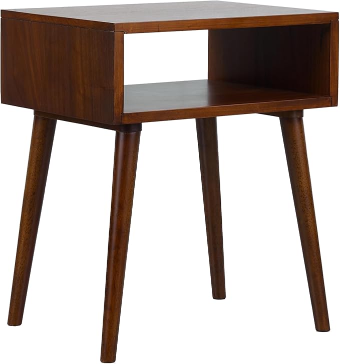 NTC Zoe Solid Wood Nightstand, Mid Century Modern Side Table Bedroom, Bedside by NTC