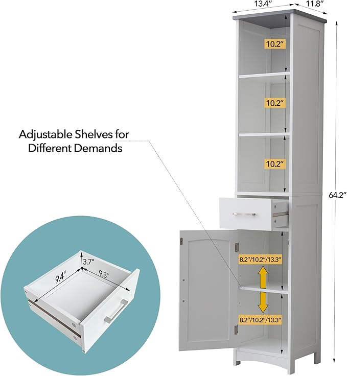 Tall Bathroom Storage Cabinet - Image 2