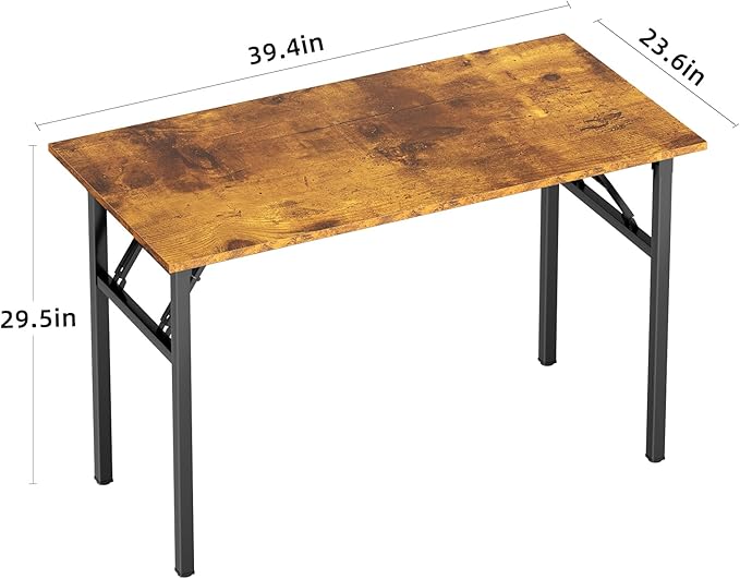 DlandHome Computer Desk Folding Table 39.4 inches Writing Desk - Image 3