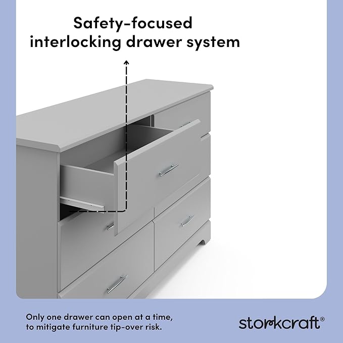 Storkcraft Brookside 6-Drawer Dresser – GREENGUARD Gold Certified, Nursery & - Image 6