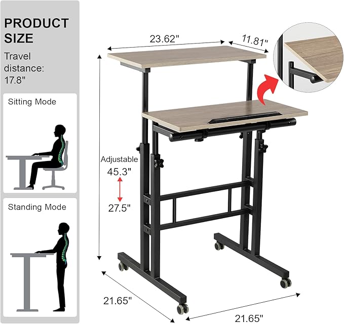 Hadulcet Mobile Standing Desk - Image 2