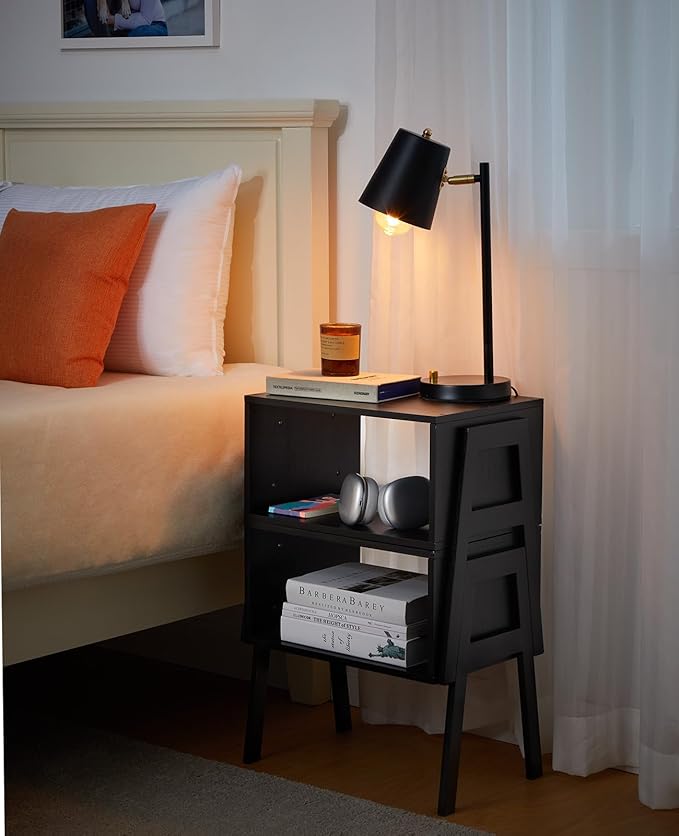Pipishell Bedside Tables, Stackable Bamboo Nightstands, Bamboo Side Tables - Image 2