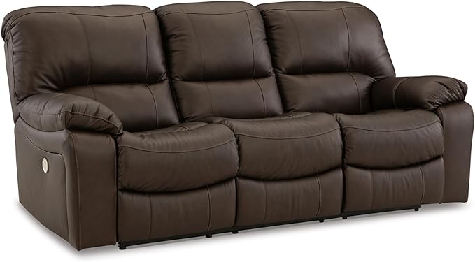 Signature Design by Ashley Leesworth Modern Leather Match Power Reclining Sofa by SignatureDesignbyAshley