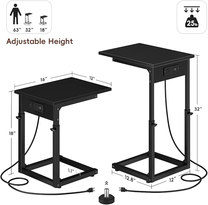 Vagusicc C Shaped End Table - Image 2
