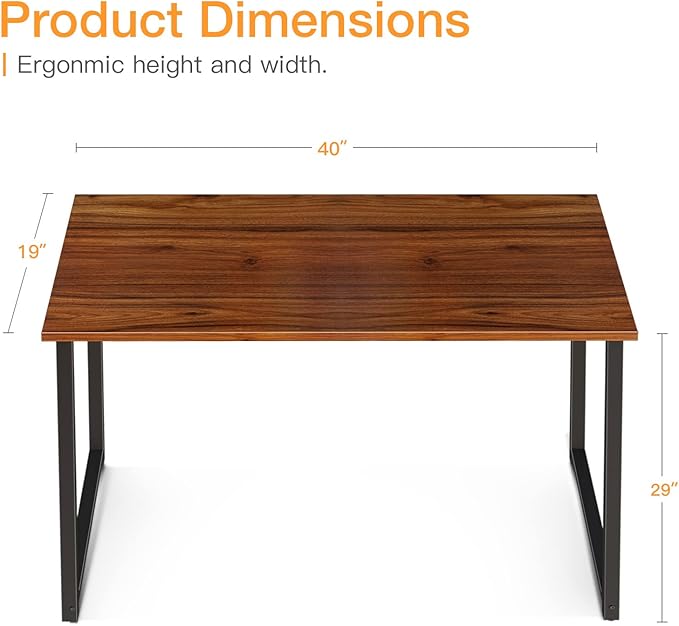 Coleshome 40 Inch Computer Desk, Modern Simple Style Desk - Image 3