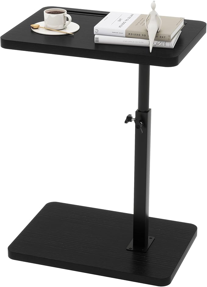 IBUYKE Tray Table for Couch, 360° Swivel Height Adjustable End Table for Small by IBUYKE