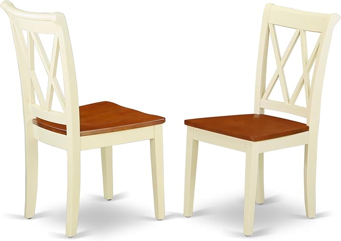 East West Furniture DOCL9-BMK-W 9 Piece Dining Table Set Includes a Rectangle - Image 4