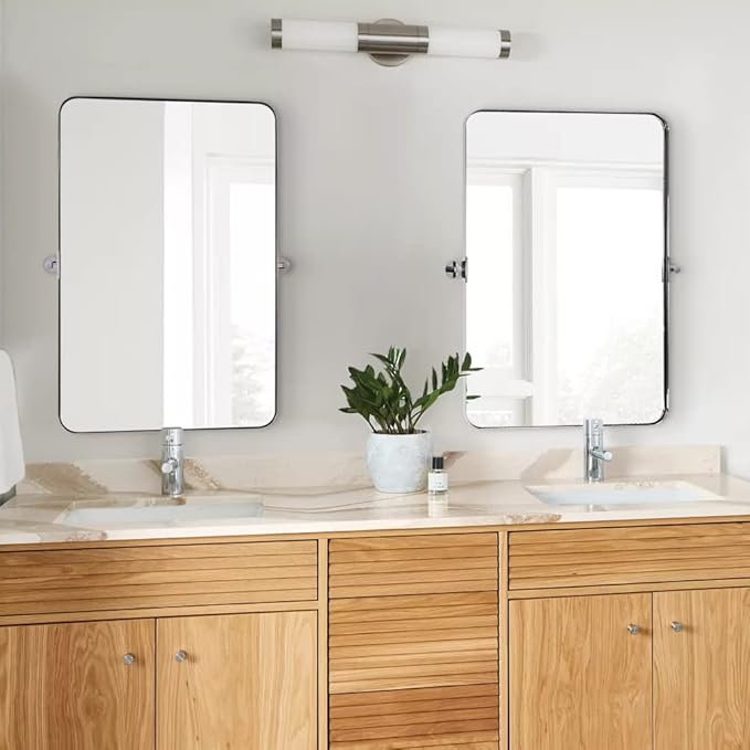 MOON MIRROR Polished Chrome Pivot Mirror - Image 6