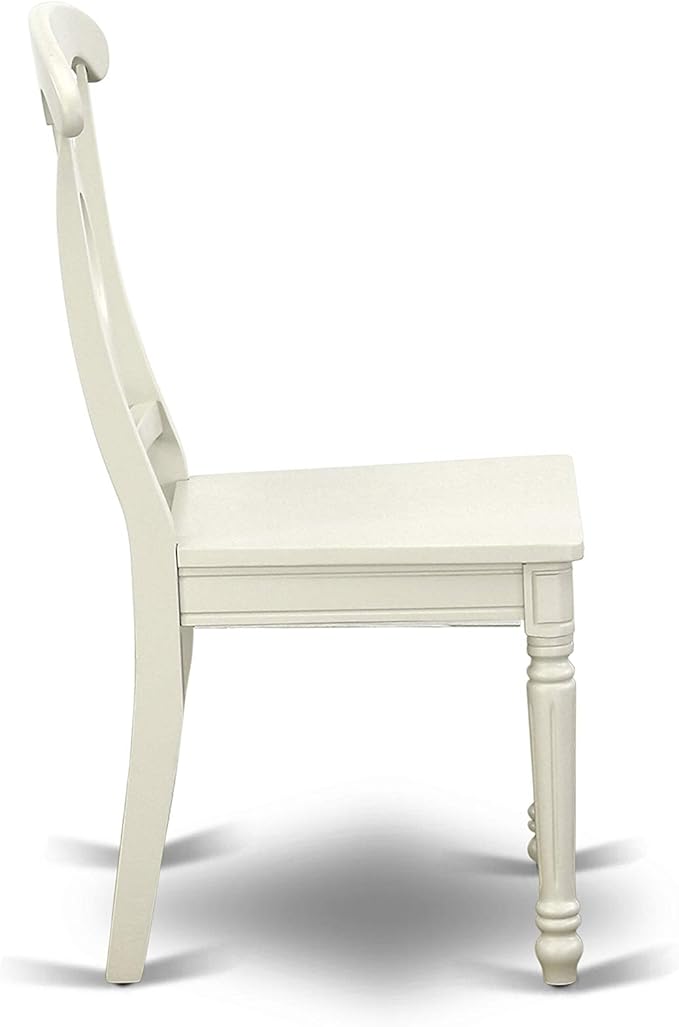 East West Furniture VAKE5-LWH-W 5 Piece Kitchen Table Set - Image 12