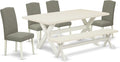 East West Furniture X027EN206-6 6 Piece Kitchen Table Set Contains a Rectangle by EastWestFurniture