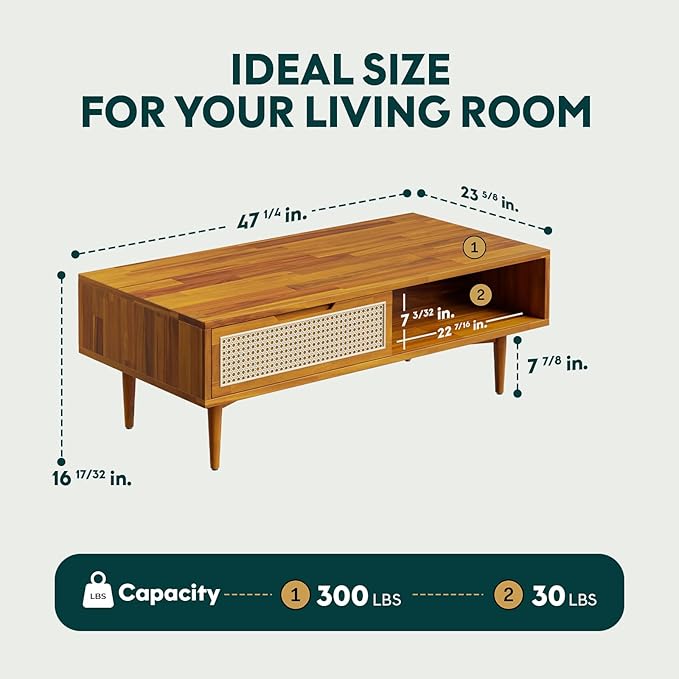 Bme Oliver Coffee Table, Mid Century Modern Coffee Table, Side Table - Image 2