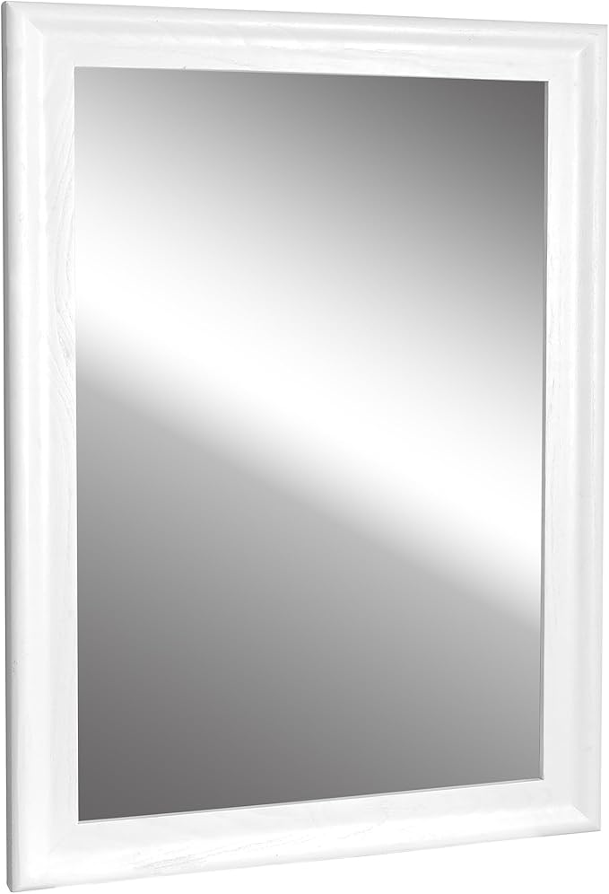 CULER White Wood Wall Mirror for Bathroom, Rectangle Rustic Large 30 x 40 inch - Image 6