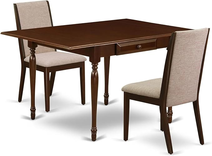 East West Furniture MZLA3-MAH-04 3 Piece Dinette Set by EastWestFurniture