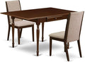 East West Furniture MZLA3-MAH-04 3 Piece Dinette Set by EastWestFurniture