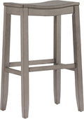 Hillsdale Furniture Fiddler Backless Saddle Bar Stool, Aged Gray by HillsdaleFurniture
