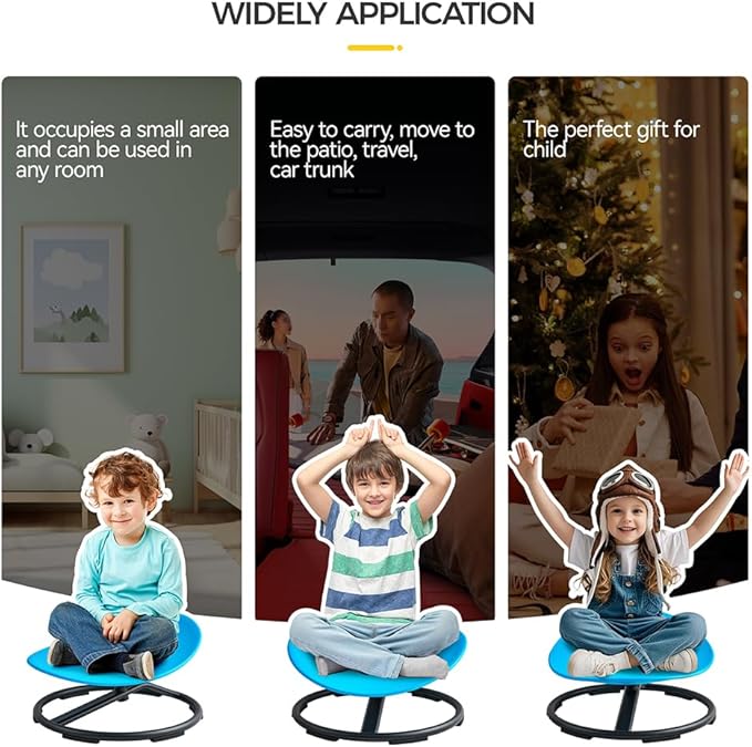 Swivel Chair for Kids, 360° Spinning Seat, Toddler Sit and Spin Wobble Chair - Image 6