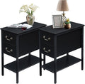 VECELO End Tables, Narrow Nightstand by VECELO