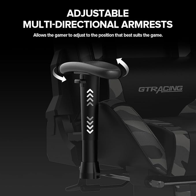 GTRACING Gaming Chair with Footrest Speakers Video Game Chair Bluetooth Music - Image 4