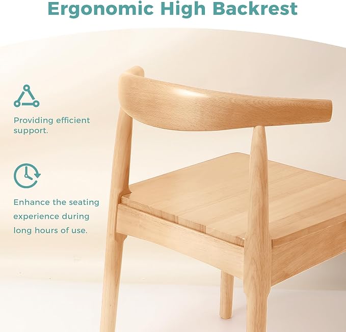 DELAVIN 4pcs Solid Wood Dining Chairs, Kitchen Chairs - Image 3
