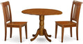 East West Furniture DLPO3-SBR-W 3 Piece Kitchen Table Set by EastWestFurniture