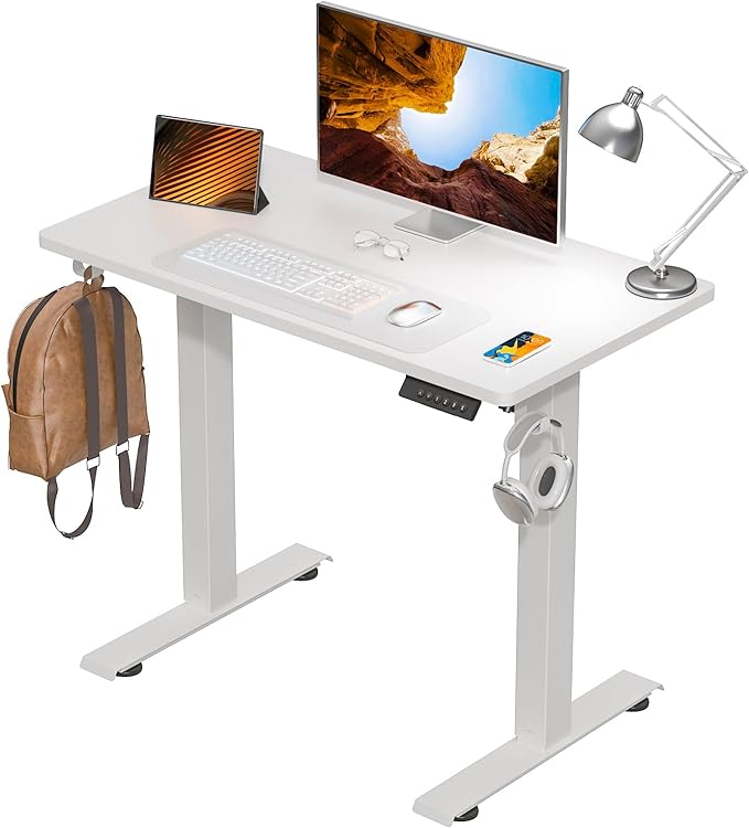 Kingant Standing Desk Height Adjustable Small Electric Stand Up Desks by KINGANT