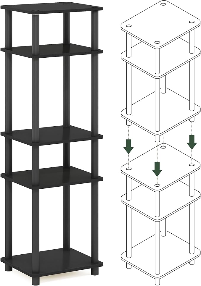Furinno Just 3-Tier Turn-N-Tube End Table / Side Table / Night Stand / Bedside - Image 6
