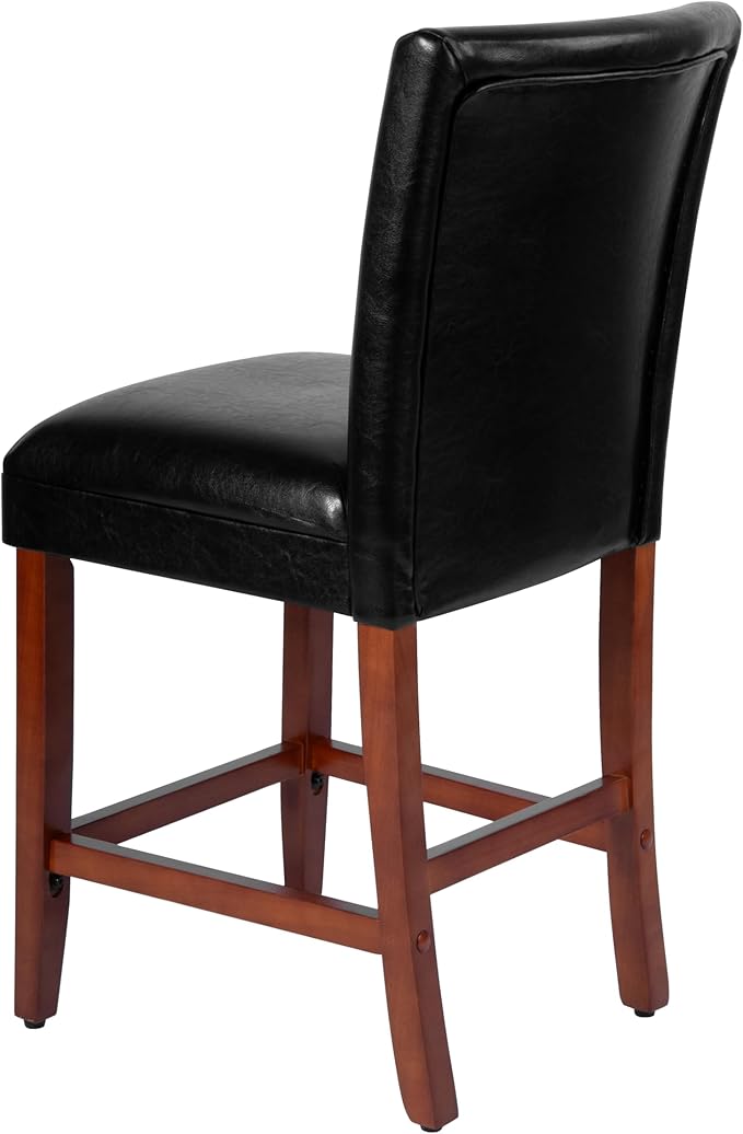 Homepop Home Decor | Classic Counter Height Bar Stools | Faux Leather 24 Inch - Image 12