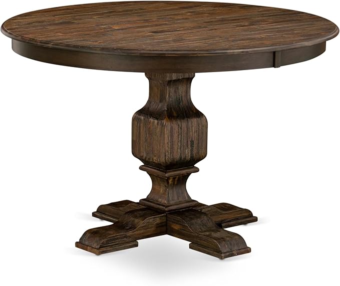 East West Furniture F3EL7-718 7 Piece Kitchen Table Set Consist of a Round - Image 3