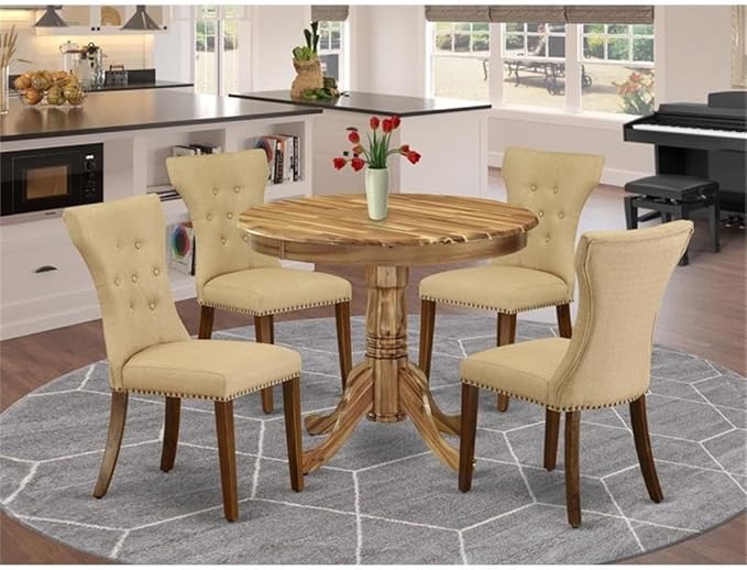 East West Furniture ANGA5-ANA-03 5 Piece Dining Table Set - Image 2