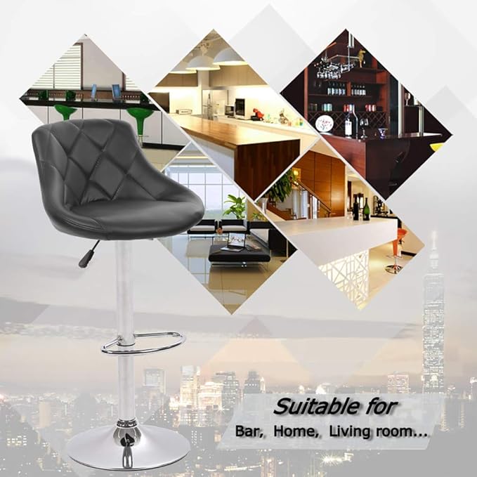 BestOffice Counter Height Bar Stools Set of 2 Bar Stools Swivel Stool Height - Image 8