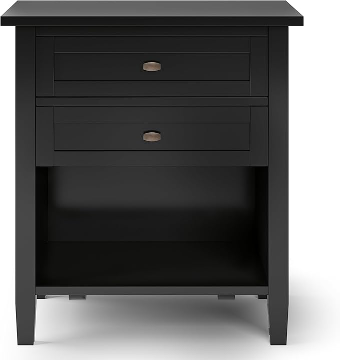 SIMPLIHOME Warm Shaker SOLID WOOD 24 inch Wide Transitional Bedside Nightstand - Image 5