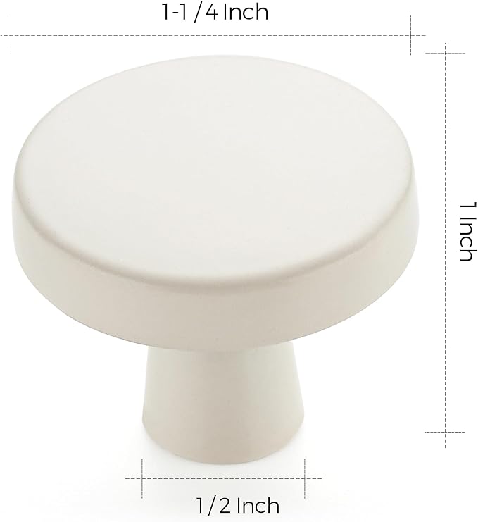 Ravinte 25 Pack Drawer Pulls 1-1/4 Inch Kitchen Cabinet Knobs Solid Round - Image 3