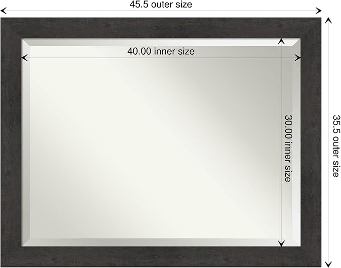 Amanti Art Brown Bathroom Mirror - Image 4