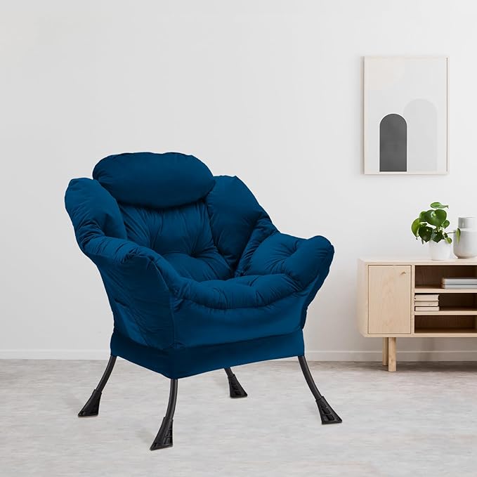 Lazy Chair Thick Padded, Comfy Velvet Accent Lounge Chair - Image 9