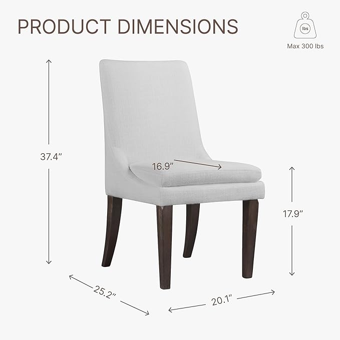 Upholstered Dining Chairs Modern Sidechair Performance Fabric High Back - Image 3