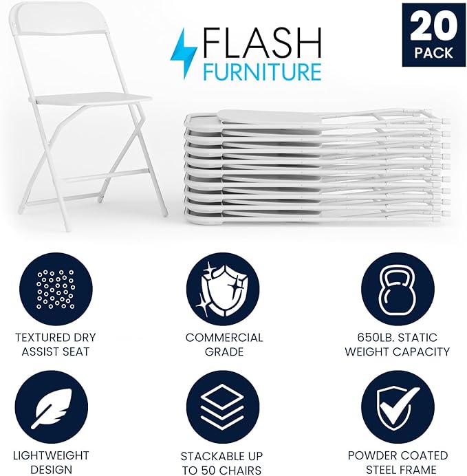 Flash Furniture Hercules Series Plastic Folding Chair - Image 3