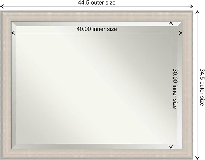 Amanti Art White Bathroom Mirror - Image 4