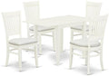 East West Furniture NDVA5-LWH-C 5 Piece Modern Dining Table Set Includes a by EastWestFurniture