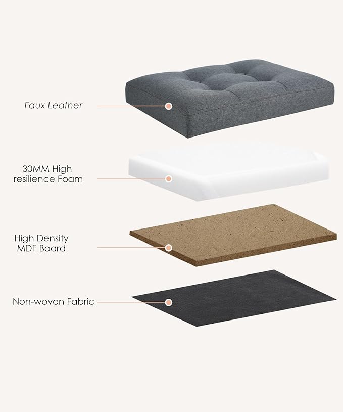 Ottoman Storage Ottoman Foot Rest Stool Foldable Bench - Image 6