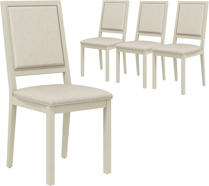 COLAMY Upholstered Dining Chairs Set of 4, Mid Century Modern Dining Room Chairs by COLAMYINC