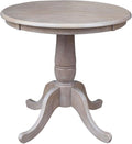 International Concepts 30" Round Top Pedestal Dining Table Solid Parawood 29.1" by InternationalConcepts