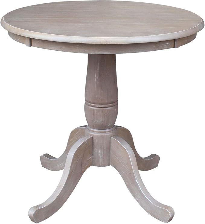 International Concepts 30" Round Top Pedestal Dining Table Solid Parawood 29.1" by InternationalConcepts