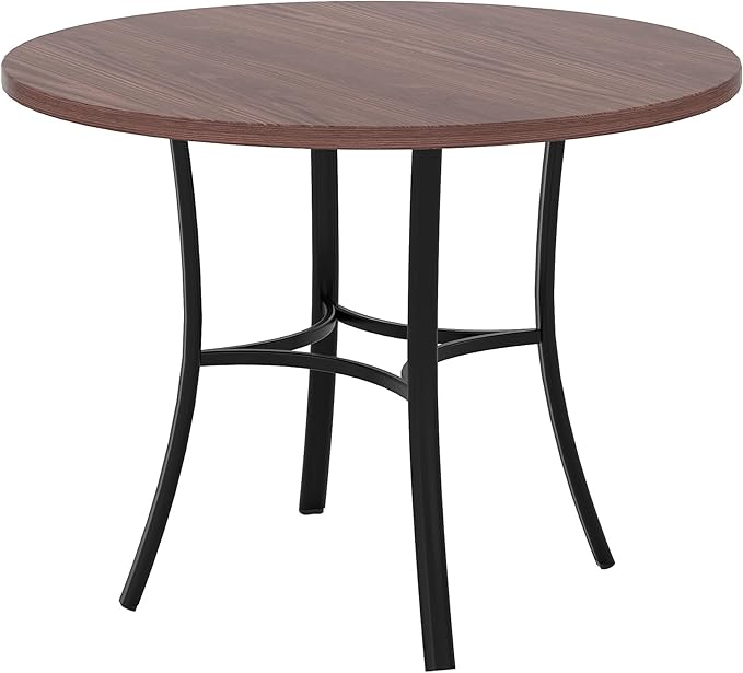 VECELO 36" Round Dining Table for 4, Wood Grain Dinette - Image 8