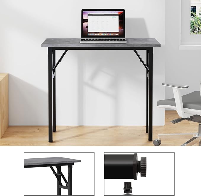 Need Small Desk 31 1/2" No Assembly Foldable Writing Table, Sturdy and Heavy - Image 9