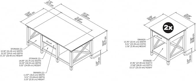 Bush Furniture Key West Coffee Table - Image 3