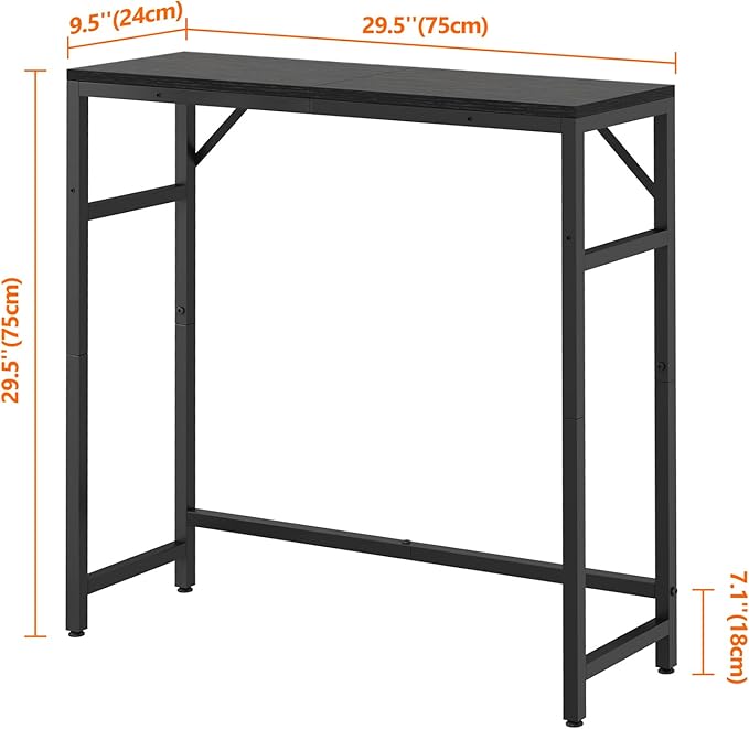 Narrow Console Table for Entryway, 29.5” Entryway Table - Image 3