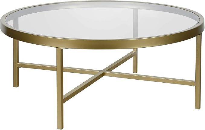 Henn&Hart 36" Wide Round Coffee Table - Image 4