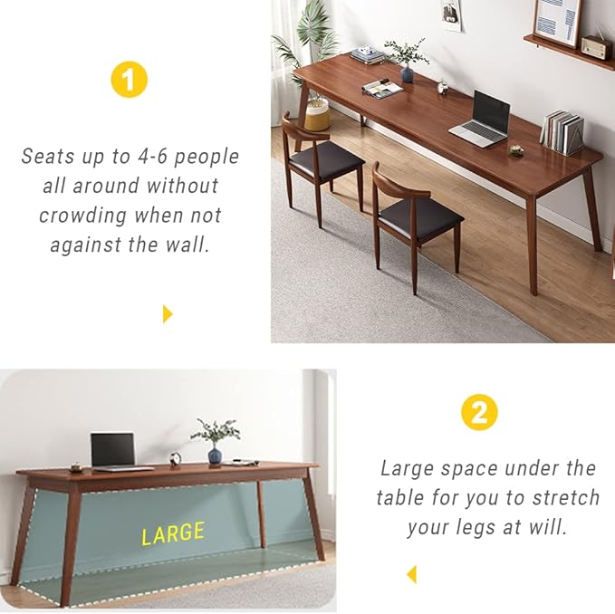 Mid-Century Long Desk Table - Image 7